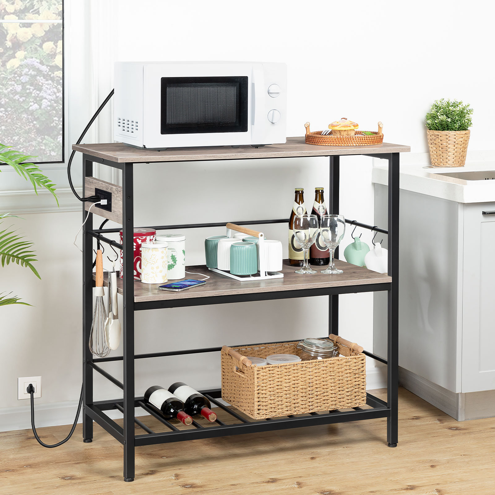 17 Stories Vuto 35.8" Kitchen Island Table with Power Outlet & Reviews ...